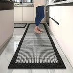 tapis sol antidérapant moderne gris blanc intérieur cuisine salle bain chambre porte lavage main