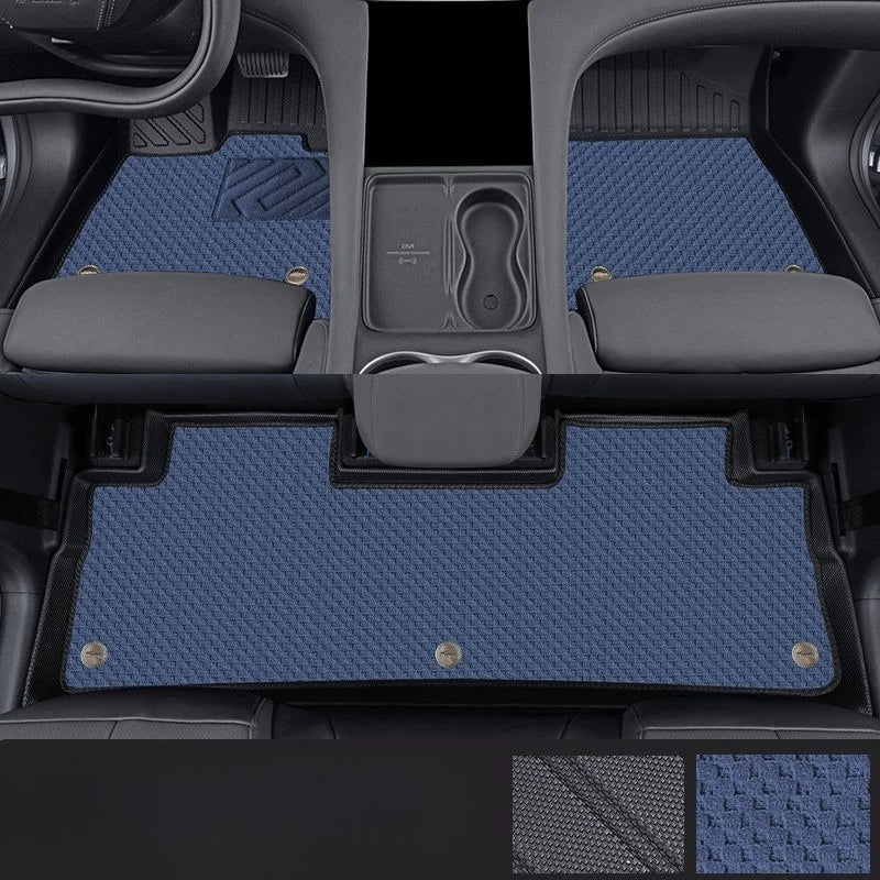 tapis sol voiture noir texture géométrique moderne clips imperméable résistant usage full body wrap