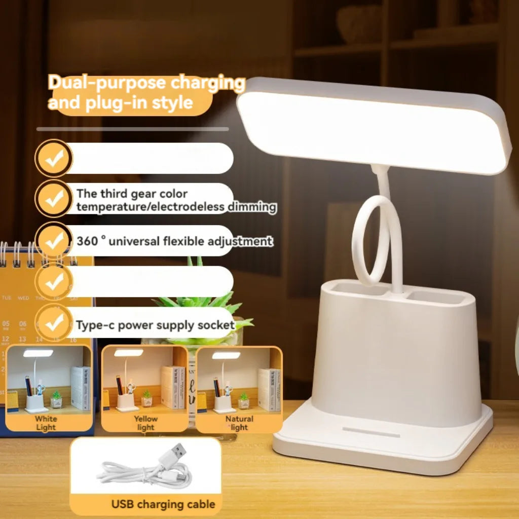 lampe led rechargeable usb gradation tactile respectueuse yeux moderne blanc mat