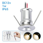 Spot LED argent noir blanc mat moderne ip65 1w 12v waterproof 480mm