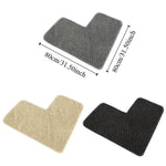 tapis bain bouclé dense losange gris foncé beige clair moderne minimaliste doux absorbant