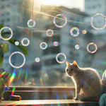 autocollants muraux décoratifs modernes multicolores motifs géométriques adhésifs intérieur extérieur vitres transparents opaques