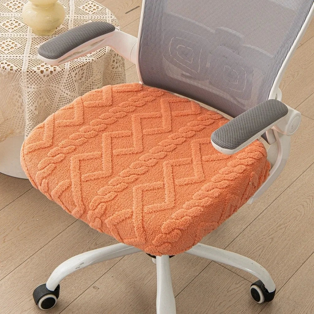 coussin chaise moderne zigzag bleu clair gris vert pastel polyester antidérapant extensible