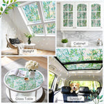 film fenêtre adhésif feuilles vertes moderne décoration protection uv isolation thermique explosion transparent vert