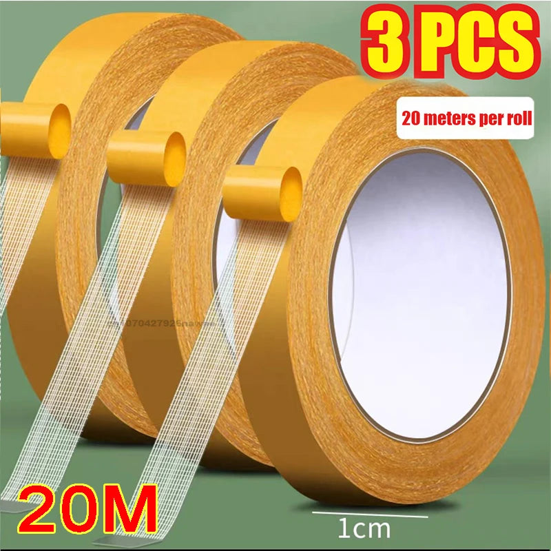 ruban adhésif double face jaune blanc moderne 20m adhésif fort grille transparent plomberie bricolage