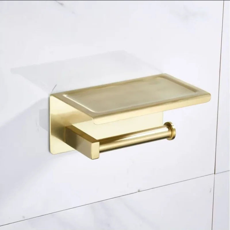 porte serviettes moderne or porte brosse wc adhésif porte savon ensemble quincaillerie bain minimaliste