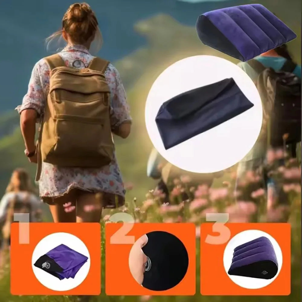 coussin gonflable violet confortable valve sac transport 45x36x18cm erotique echangiste erotique jeux echangisme erotique