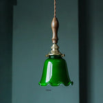 lampe suspendue vintage vert ombre matériau pierre verre 25cm ajustable 200cm autonomie e27