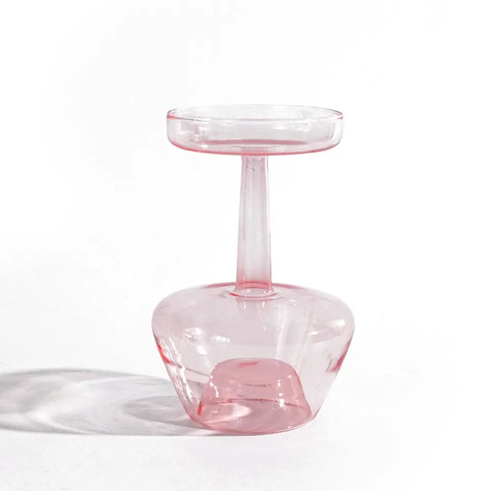 vases verre transparent moderne orange rose sphères empilées décoration maison table fleurs hydroponiques