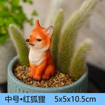 statuette renard fourrure résine moderne décoration intérieure animal compagnie ornement blanc orange