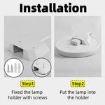 Lampe détecteur mouvement blanc moderne minimaliste vis fixation support led
