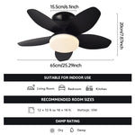 ventilateur led noir moderne télécommande certification rohs flux lumineux certifications ccc cem gs lvd