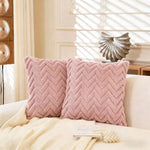 housses coussin polyester motif zigzag moderne rose beige gris jaune maison