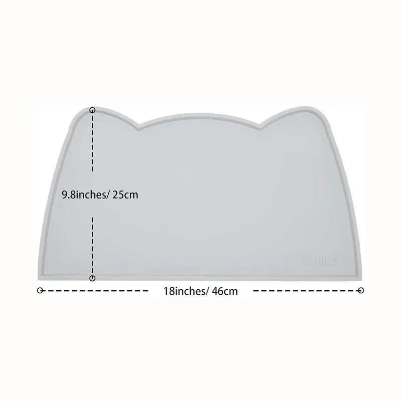 tapis silicone anti déversement chat chien moderne bols animaux transparents grande taille