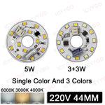 plaque led sans ballast 6w 10w 12w 15w blanc 3000k 4000k 6000k moderne 44mm