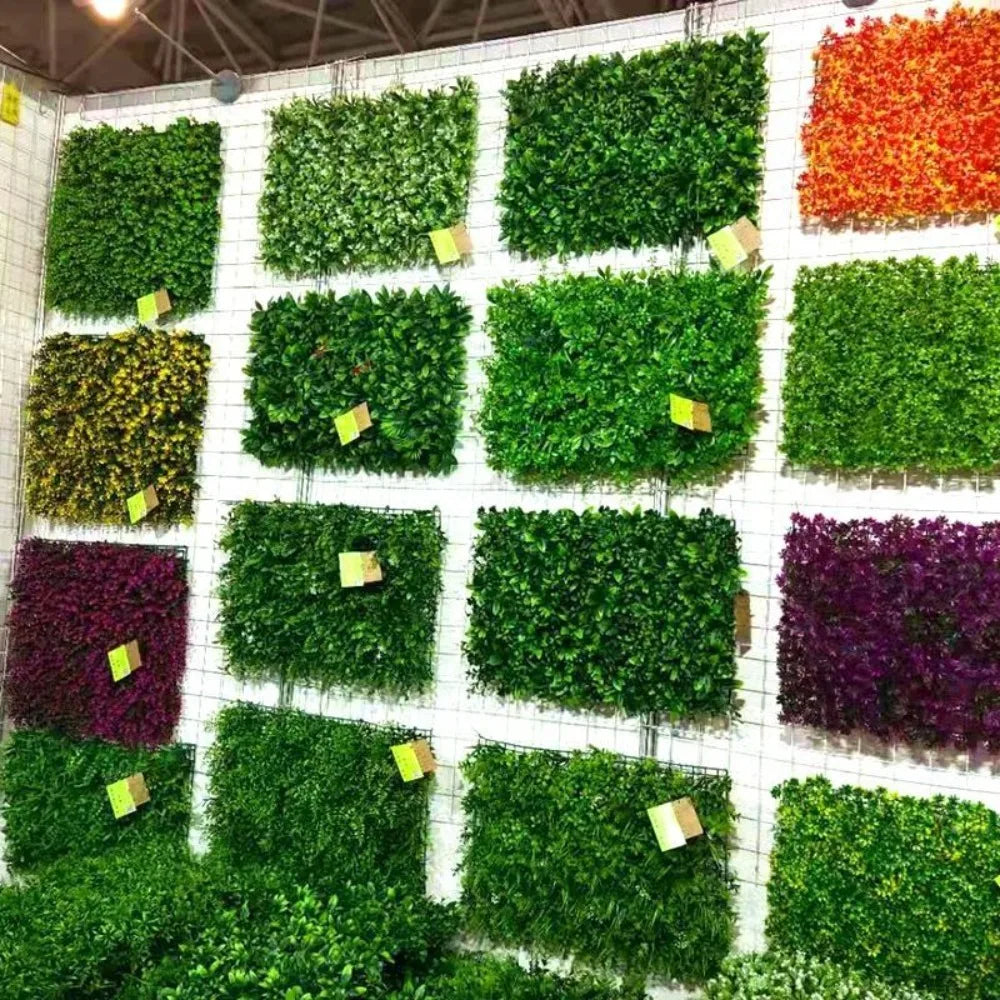 plantes artificielles modernes feuilles vertes fleurs violettes rouges extérieures décoration intime résistantes uv