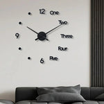horloge murale moderne minimaliste quartz marron noir doré aiguille simple face unique