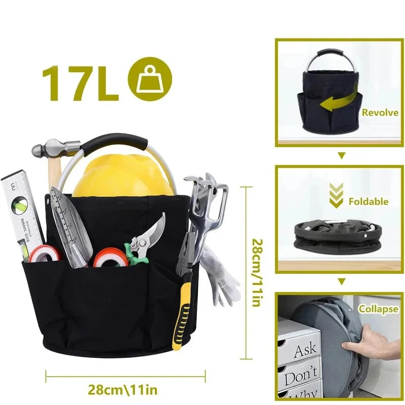 sac pliable rangement noir poches oxford cloth pratique éco friendly multifonctionnalité