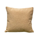 coussin carré moderne texture bouclée beige clair 45x45cm respectueux environnement fixations yeux