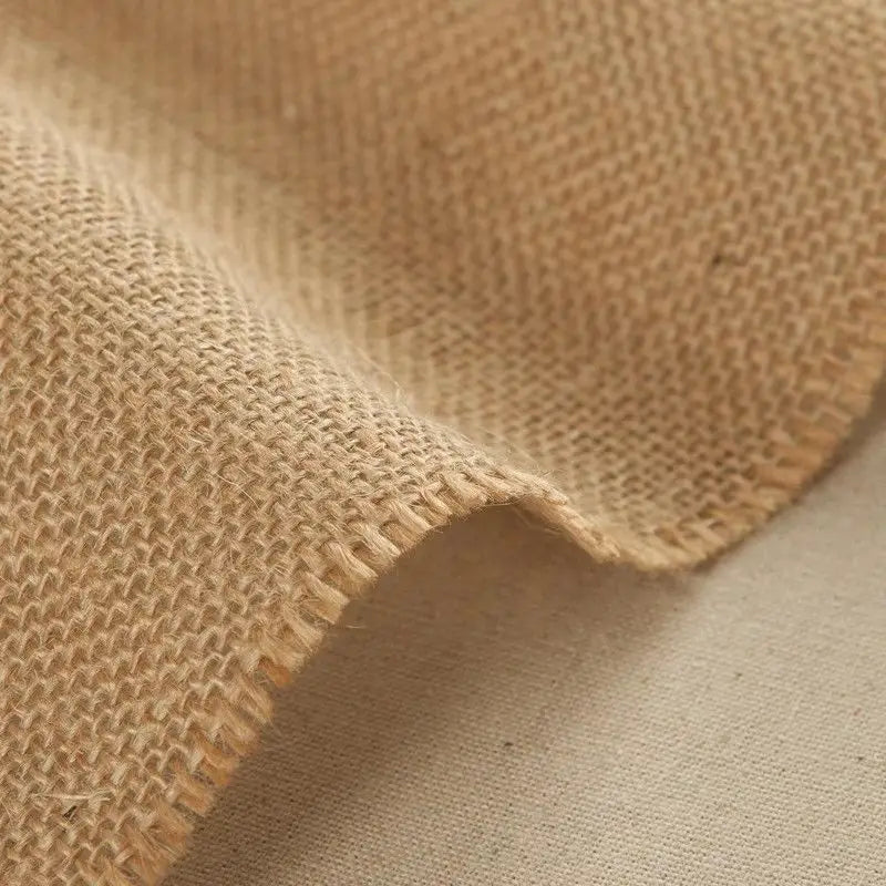 tissu jute rustique beige clair tissé grossier antidérapant textile naturel occasion bricolage simple