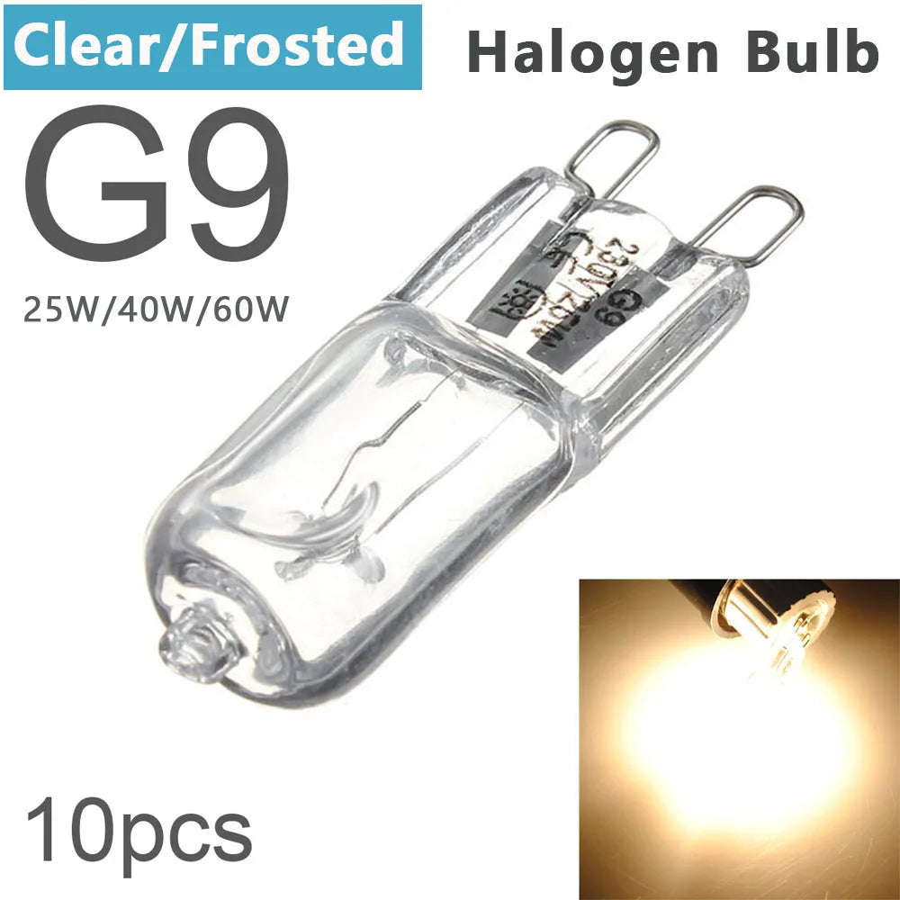 ampoules halogènes g9 25w 40w 60w claires froissées petites blanches chambres luminaires pendentifs armoires