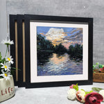 cadre photo classique noir blanc paysage fleurs 15x15 20x20 25x25 cm