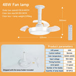 ventilateur lampe led moderne blanc télécommande vitesses flux lumineux certification ul rohs fcc