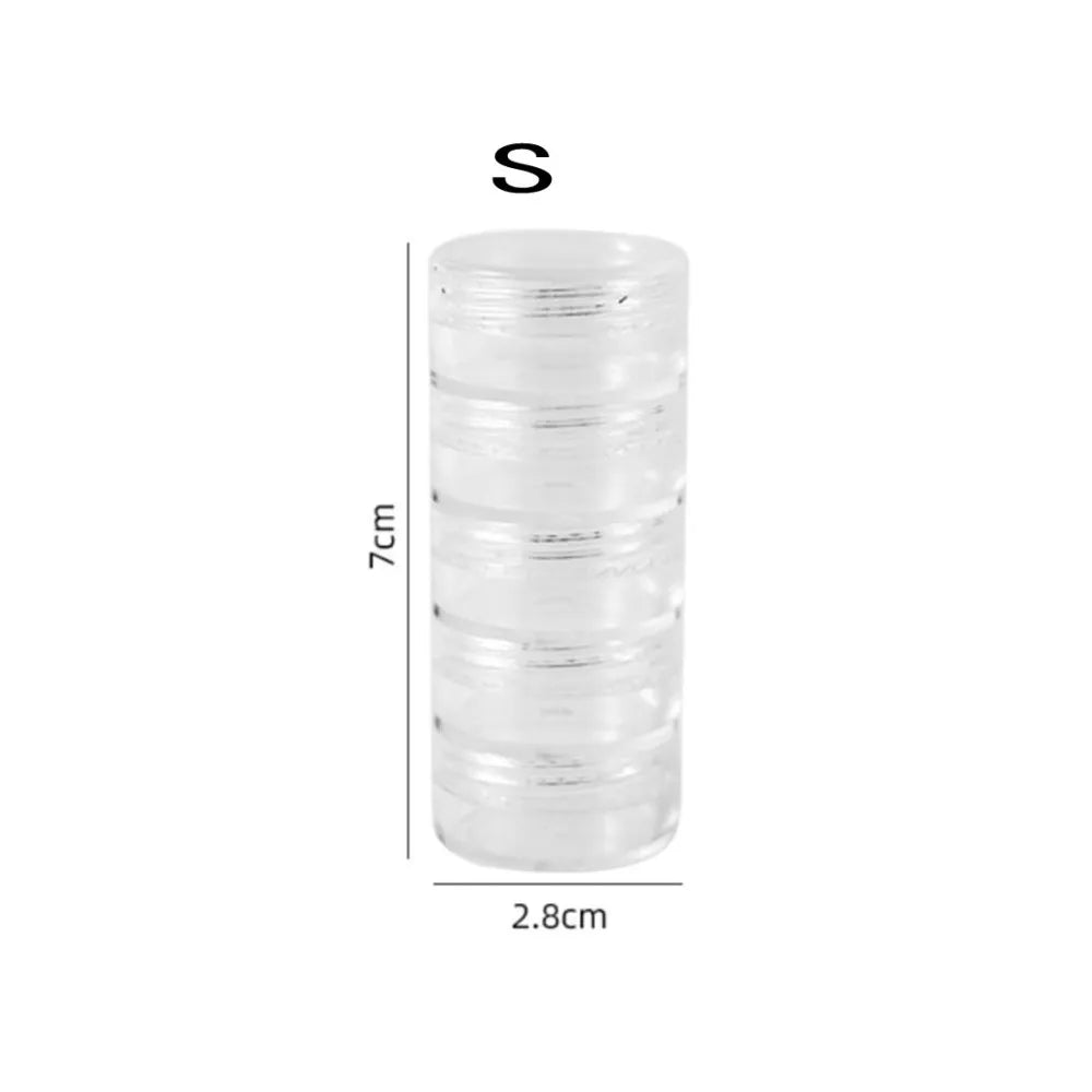 boîtes rangement bijoux transparentes empilables petites anneaux boucles doreilles modernes ridées plastique