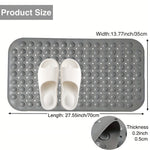 tapis bain antidérapant perforé gris blanc points massage 35x70cm salle bain moderne fonctionnel