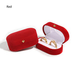 boîtes alliances velours rouge gris bleu vert mariages boutons dorés classiques portables rangement bijoux