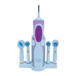 organisateur porte brosses dents électriques violet noir blanc moderne clips têtes