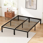 lit simple cadre métal rangement vis moderne noir 700lbs assemblage queen full king twin