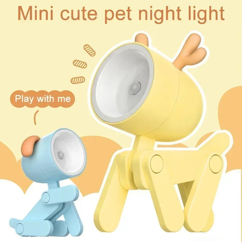 veilleuse table chien forme animaux modernes couleurs variées enfants chambre