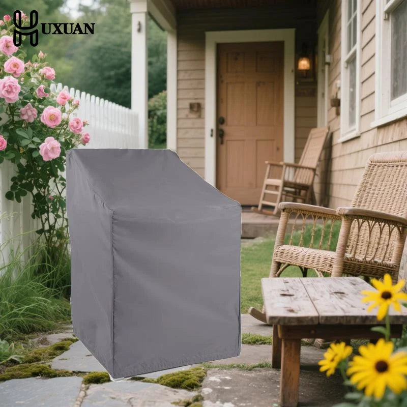 housse protection meuble extérieur noir gris uni moderne cordon serrage durable imperméableextérieur