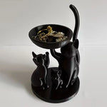 plateau rangement bijoux forme chat blanc noir lisse moderne imprimé 3D decoratif animaux