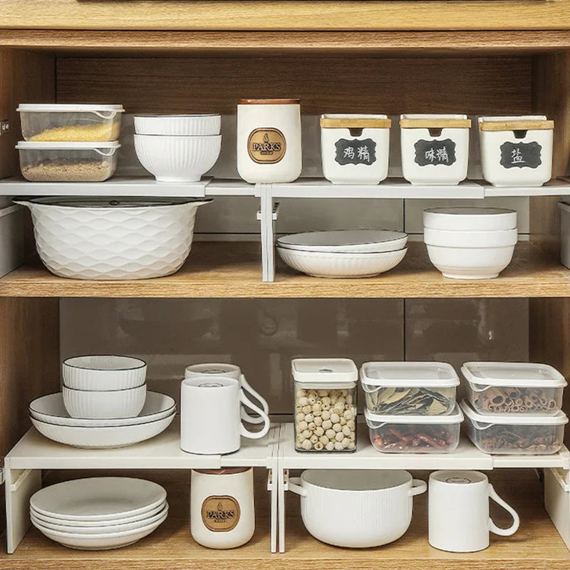 étagères modulaires blancs clips multifonctionnelles rangement cuisine vaisselle épices minimalistes