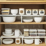 étagères modulaires blancs clips multifonctionnelles rangement cuisine vaisselle épices minimalistes
