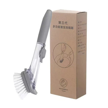 brosse vaisselle multifonctionnelle gris transparent respectueuse environnement moderne pratique non slip