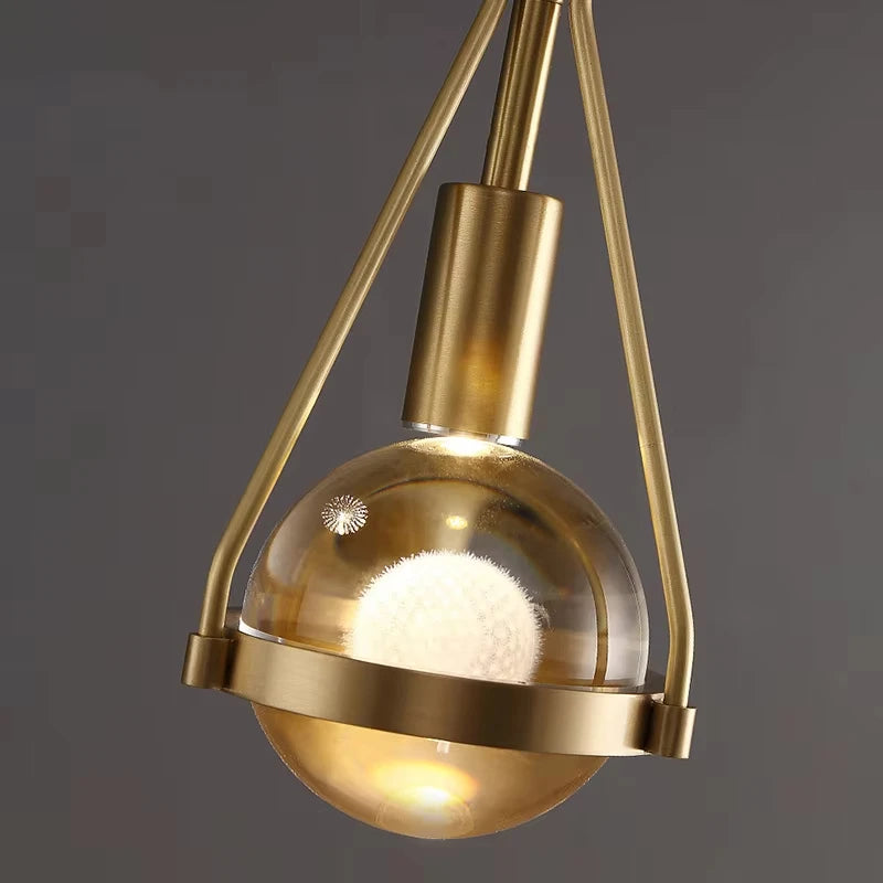 suspension lumineuse moderne or transparent 2000 82000 lumens chambre salon étude hall