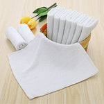 serviettes faciales coton blanc absorbantes maison restaurant 25x25cm classiques pliables