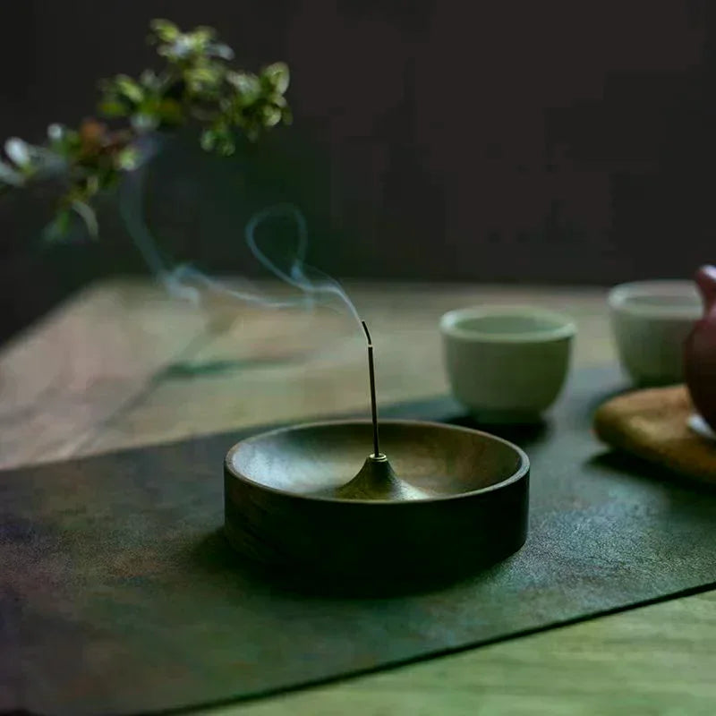 bougies d'encens noires modernes sans électricité méditation décoration intérieure cadeau spirituel