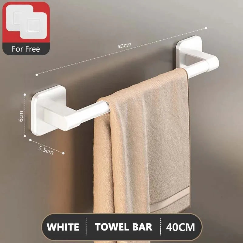 porte serviettes mural adhésif gris moderne salle bain support rangement serviettes guide mesure