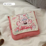 sac rangement réutilisable polyester rose noir blanc moderne mignon dessins animaux crèmes pinceau boîte