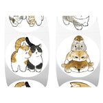 autocollants animaux chatons lapins multicolores illustration adhésifs emballage 500 pièces