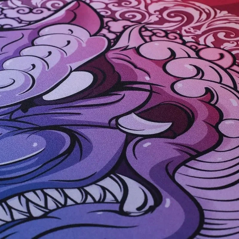 tapis souris jeu violet rose noir motif abstrait texture lisse moderne graphique adhésif