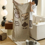 serviette bain coton dessin animé ours lapins séchage rapide moderne douce enfant toilettage grise