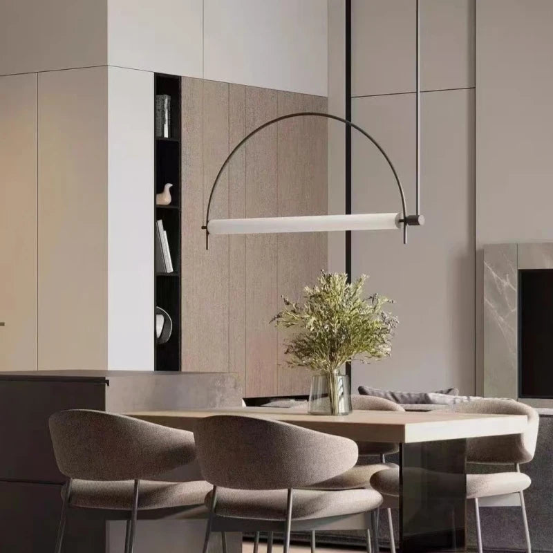 lampe suspendue moderne minimaliste noir blanc lisse 6000k 3000k 90 260V 2000 82000lm