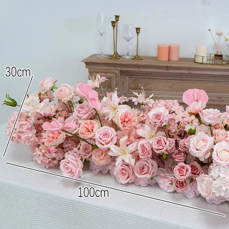 décoration florale guirlande rose romantique élégante mariage anniversaire baby showerintérieur