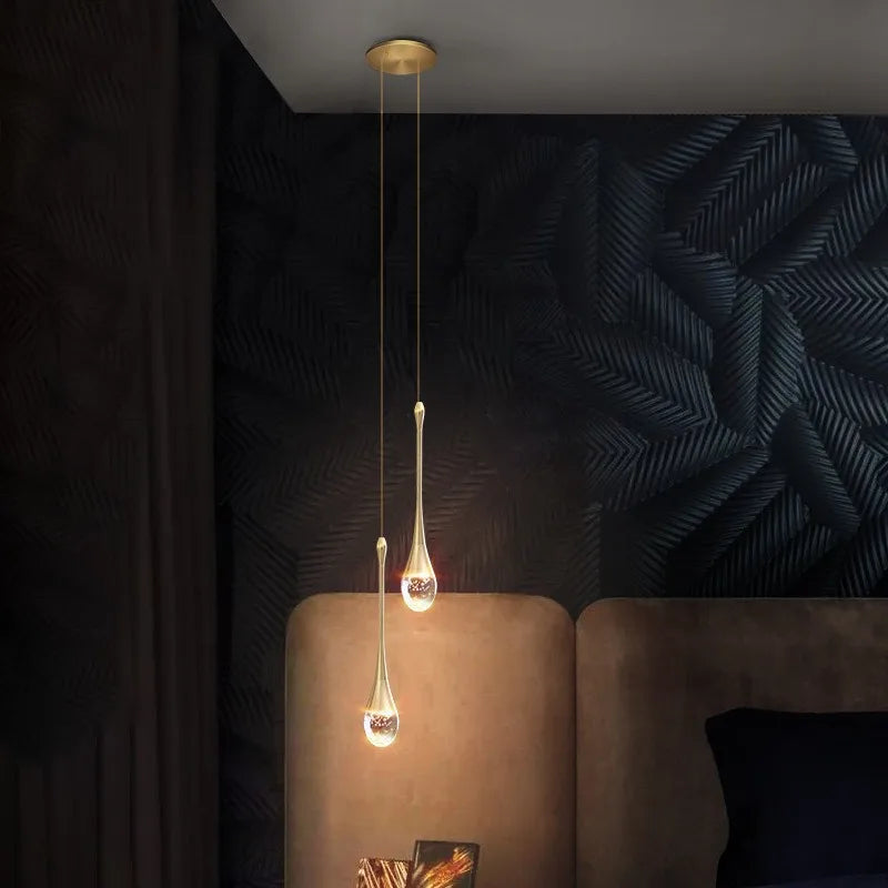 suspension lumineuse or transparente bubbles moderne ampoule câble led chambre salon restaurant