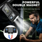 lampe torche rechargeable led noire aimantée rotative camping 10w intense modifiable moderne robuste